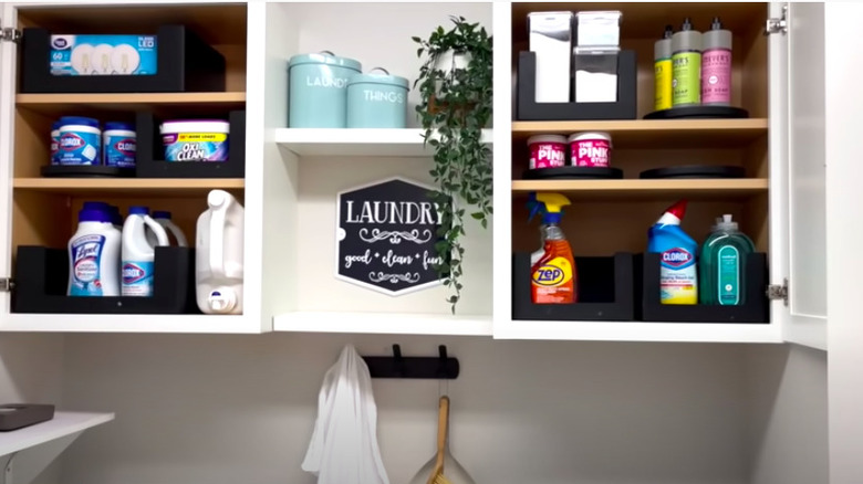 Bright, organized laundry room