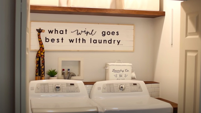 Styled laundry closet