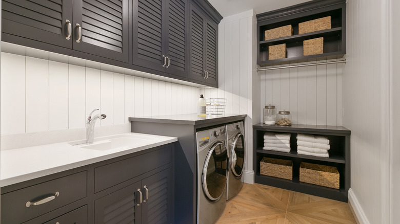 How To Support A Laundry Room Countertop Over A Washer And Dryer - Rambling  Renovators