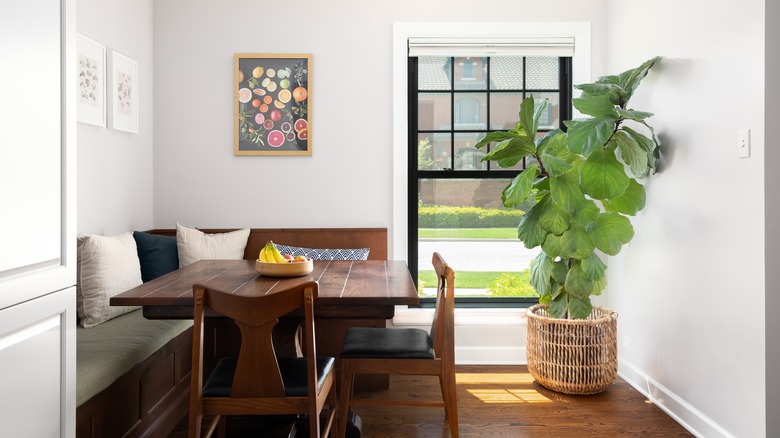 Dining booth corner breakfast nook