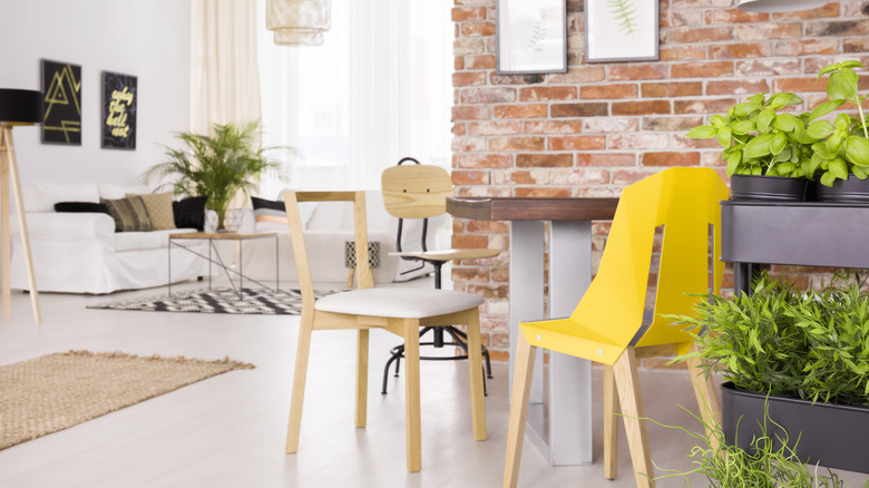 Industrial style breakfast nook