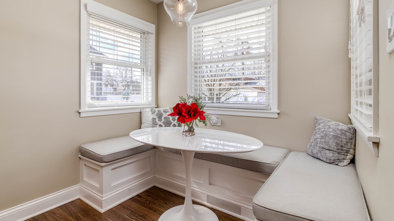 Small built-in breakfast nook