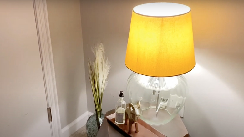 bright yellow lampshade