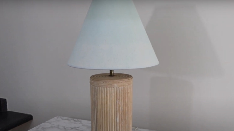 subtle blue dye on lampshade