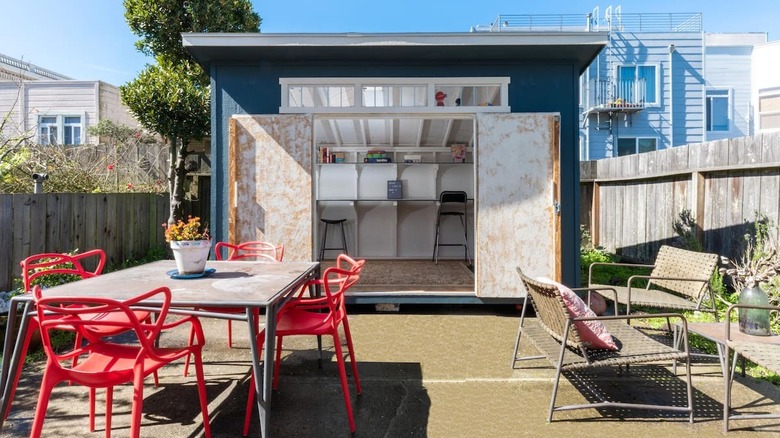 backyard patio in the sun