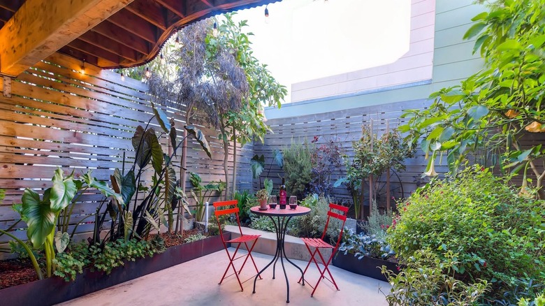 outdoor space with plants
