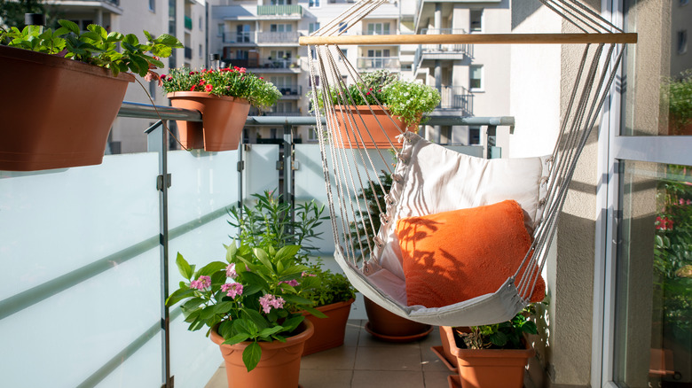 women on private balcony