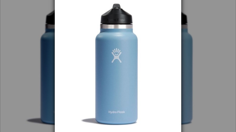 blue Hydro flask water bottle