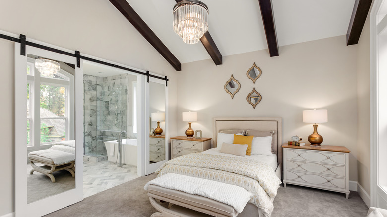 master bedroom in luxury home