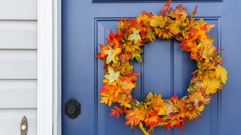 A wreath made of leaves