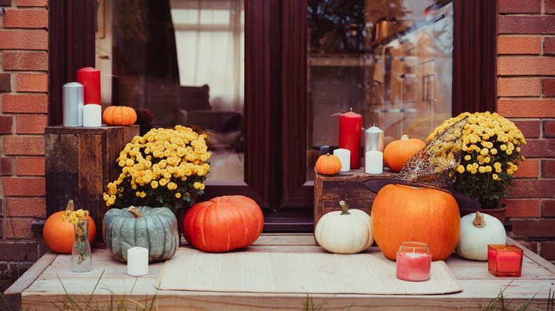 Red and white candles