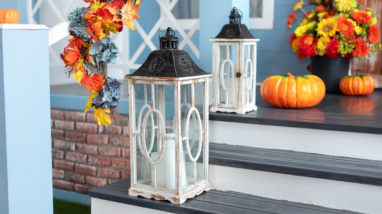 Black and white lanterns