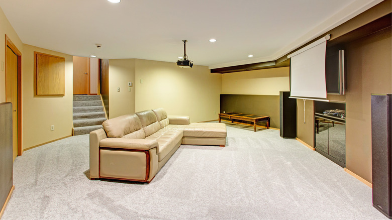 spacious basement