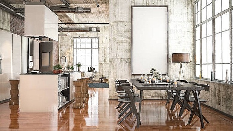 Industrial farmhouse dining