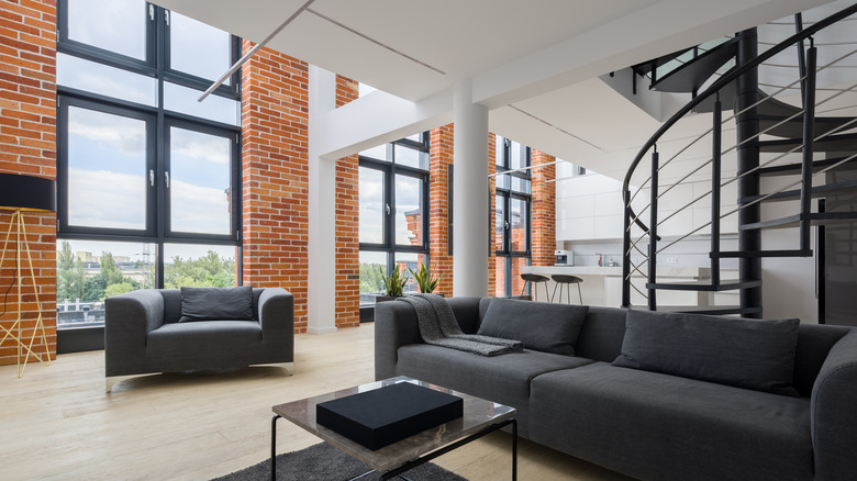 Brick warehouse loft apartment