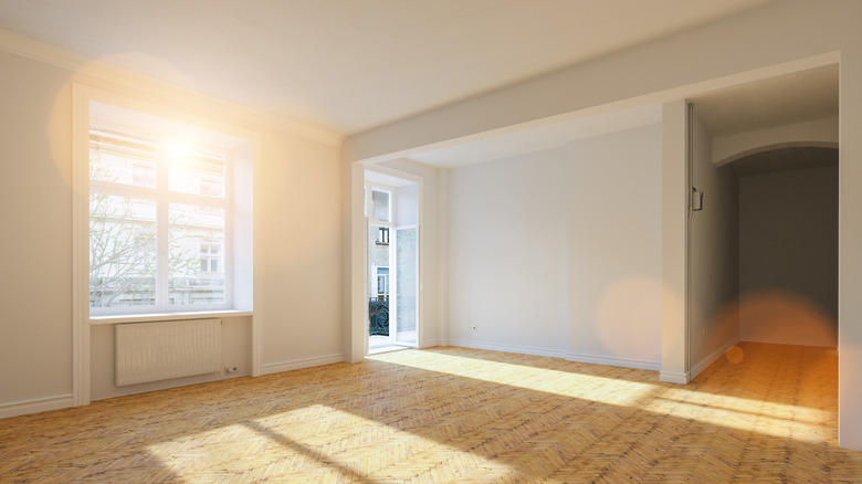 Small scale herringbone floor