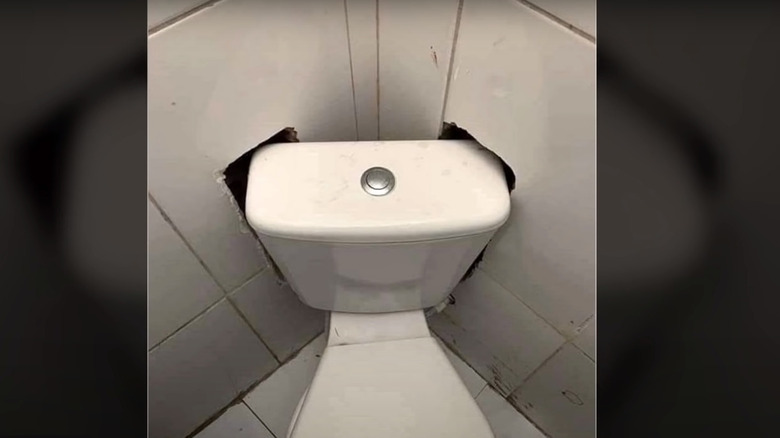 unusual toilet setup