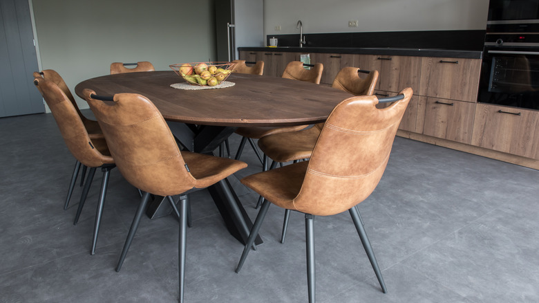 vinyl dining chairs