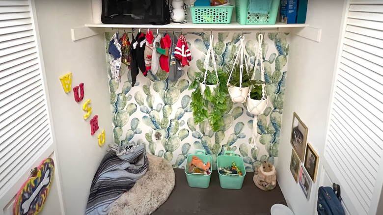 Closet turned into pet room