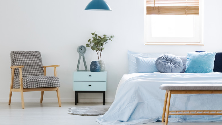 Light blue bedroom