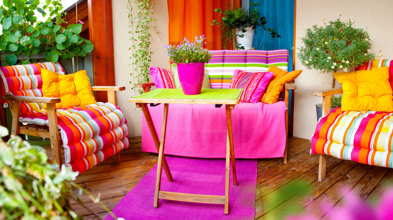 Colorful sunroom