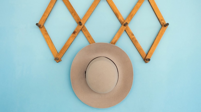 hat hung on hooks