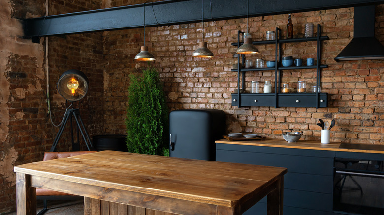 Dark industrial kitchen