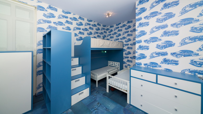 blue kids room 