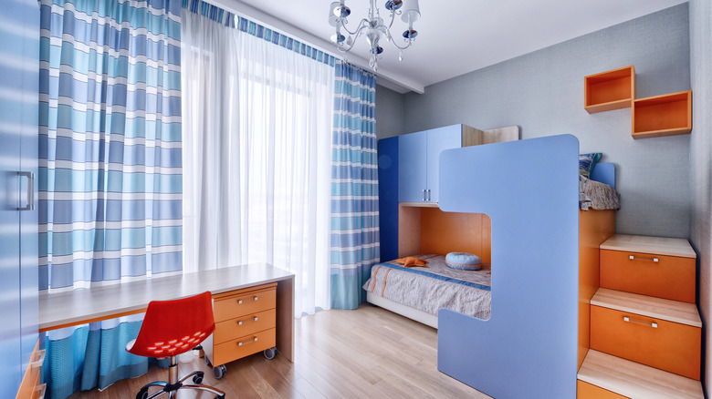 blue kids bedroom 