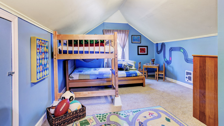 blue kids room 