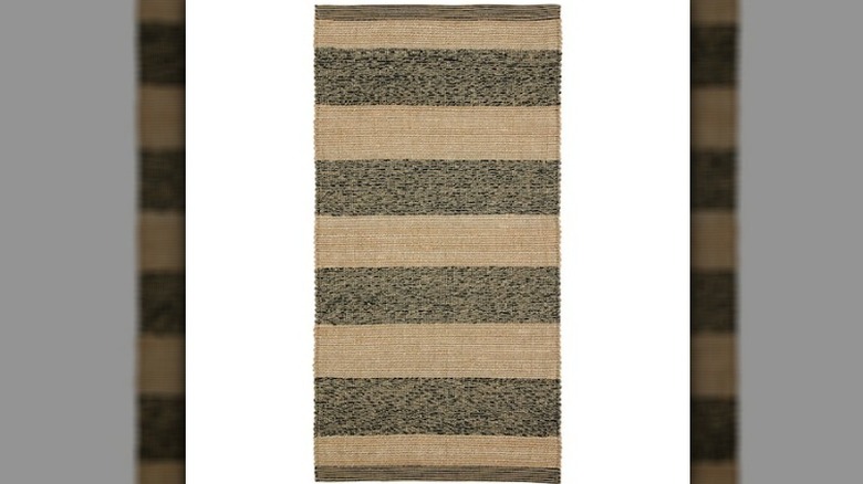 Striped kitchen runner rug