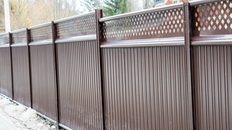 metal and lattice fence