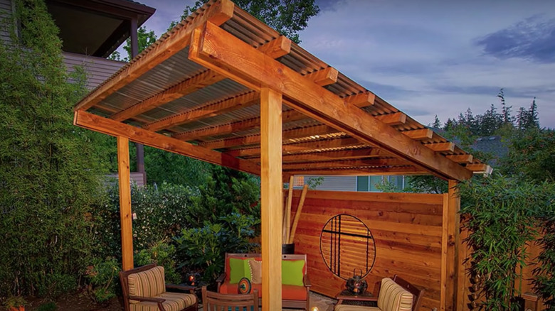 wooden structure for backyard