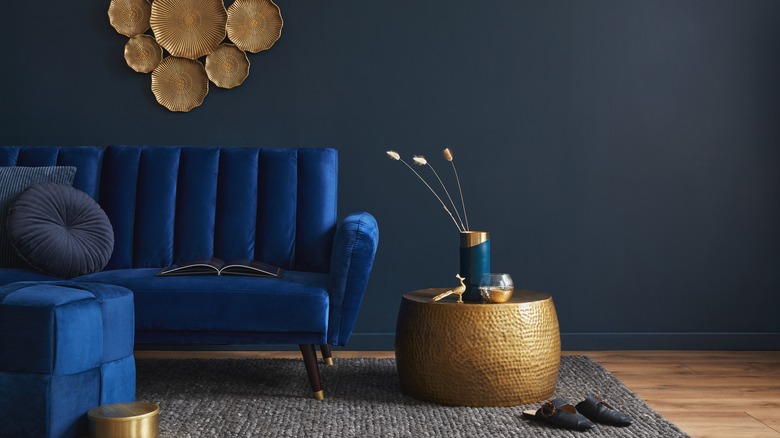 blue modern sofa