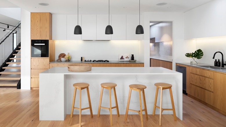 Bright white modern kitchen