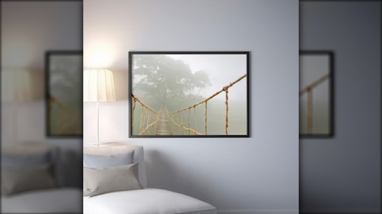 wall art of a bridge