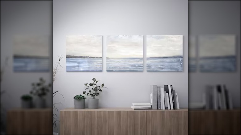 triptych on a wall