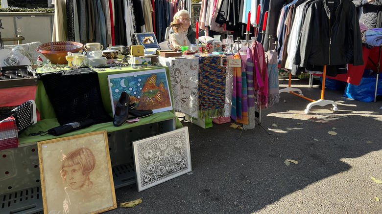 items at a garage sale