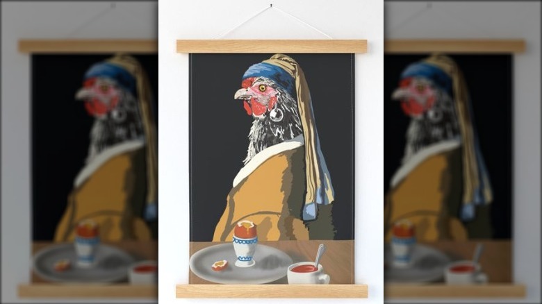 chicken with a pearl earring