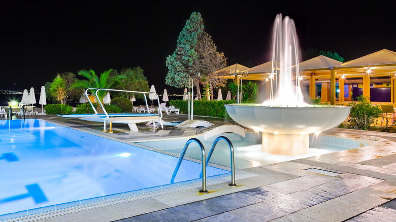 water pool and fountain