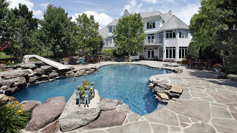 luxury home with swimming pool