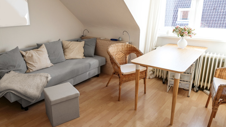 Living area in attic