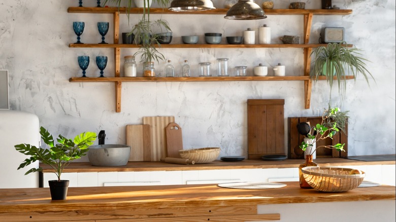 kitchen open shelving