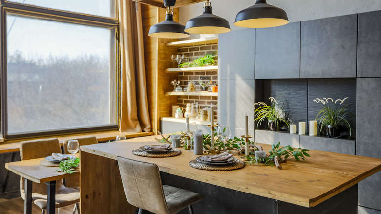 kitchen with clean lines 