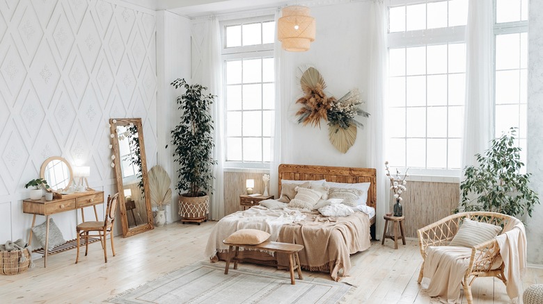 Bamboo pendant bedroom