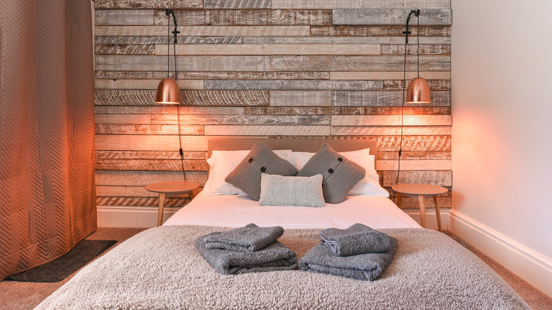 Copper wall lights bedroom