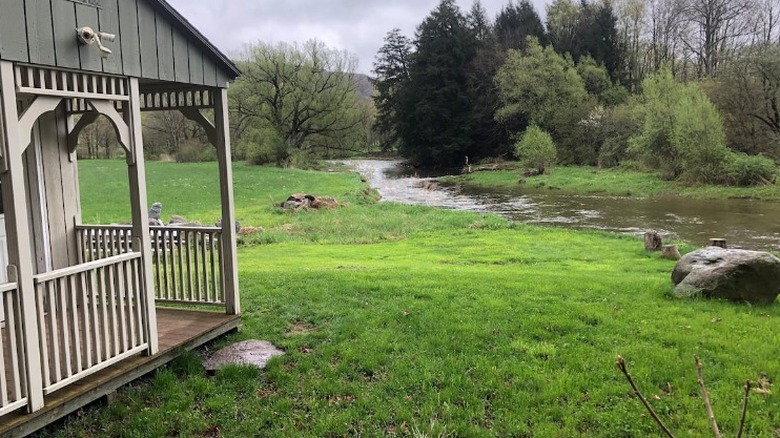 New York dairy farm on the river