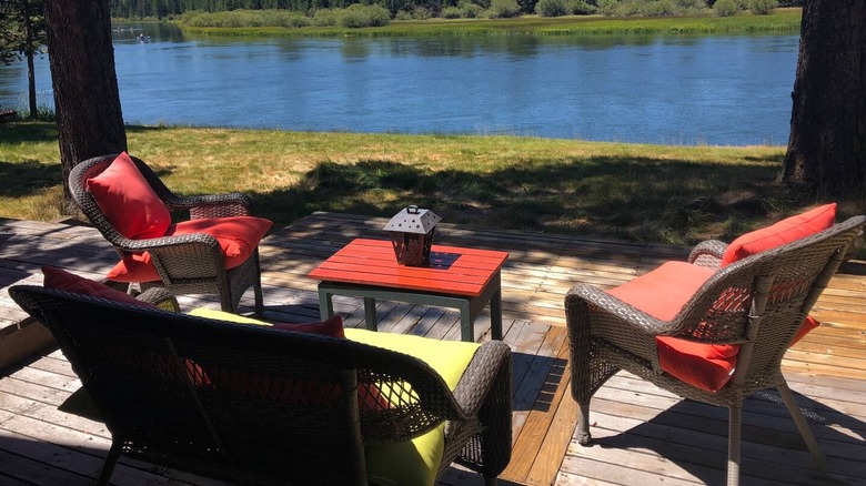 outside view of river and deck