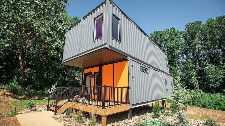 shipping container home in Forest Virginia 