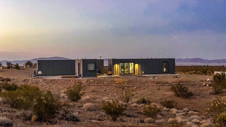 shipping container home in Joshua Tree 